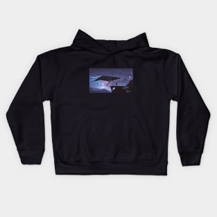 Flying whale Kids Hoodie